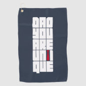 Serviette De Golf Mots Papa Tu Es Unique (Devant)