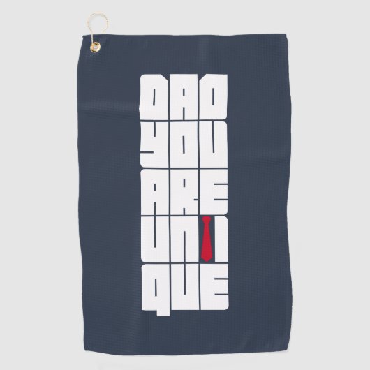 Serviette De Golf Mots Papa Tu Es Unique (Devant)