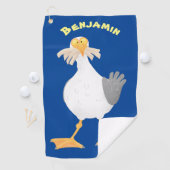 Serviette De Golf Mouette drôle avec frites dessin animé (En situation)