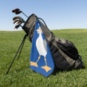 Serviette De Golf Mouette drôle avec frites dessin animé (Vert)