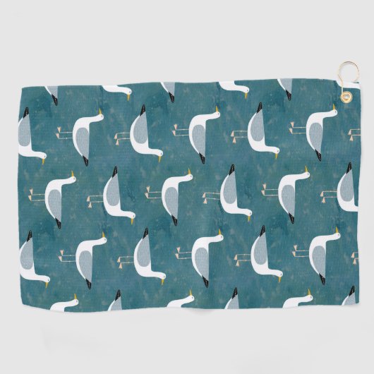 Serviette De Golf Mouettes marines (Horizontal)