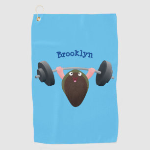 Serviette De Golf Moule amusante travaillant sur l'illustration de d