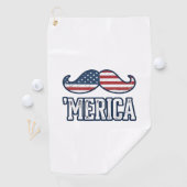 Serviette De Golf Moustache Amérique en Détresse Design Vectoriel Pa (En situation)