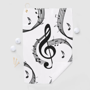 Serviette De Golf Musique de clef de sol climactique