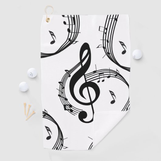 Serviette De Golf Musique de clef de sol climactique (En situation)