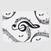 Serviette De Golf Musique de clef de sol climactique (Horizontal)