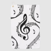 Serviette De Golf Musique de clef de sol climactique (Devant)
