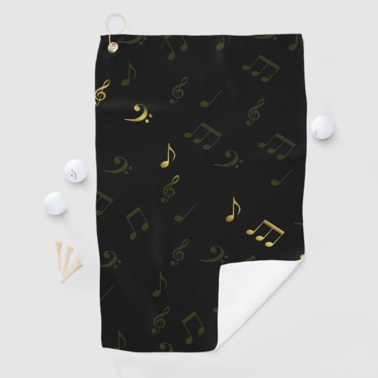 serviette de golf, musique, set, maison, notes, co (En situation)