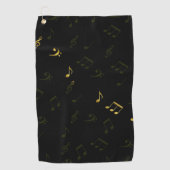 serviette de golf, musique, set, maison, notes, co (Devant)