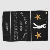 Serviette De Golf My Real Life commence sur le Beach Golf Course (Horizontal)