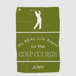 Serviette De Golf My Real Life commence sur le terrain de golf Deep