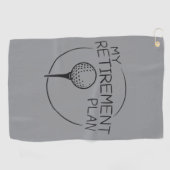 Serviette De Golf My Retirement Plan Funny Saying Golfing Golfer  (Horizontal)
