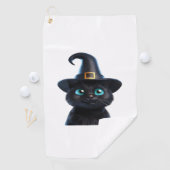 Serviette De Golf Mystic Kitty - Halloween Chat classique T-shirt (En situation)