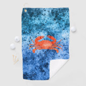 Serviette De Golf Nautical Waves Design 2 (En situation)