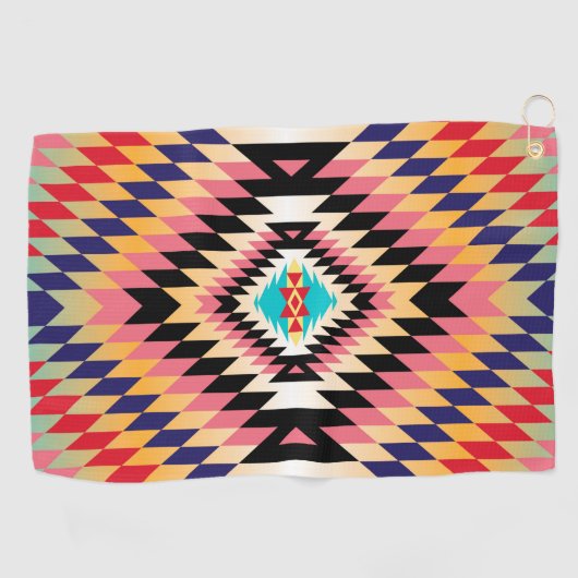 Serviette de golf Navajo Design-7 (Horizontal)