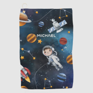 Serviette De Golf Navette d'astronaute spatiale personnalisée