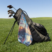 Serviette De Golf Navire à quai Noël/hiver (Vert)