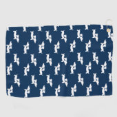 Serviette De Golf Navy Blue Dachshund Maman Golfer Cadeau (Horizontal)