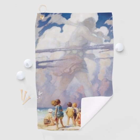 Serviette De Golf NC Wyeth Le littoral de la plage de l'artisanat gé (En situation)