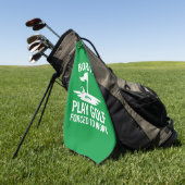 Serviette De Golf Né Au Golf Forcé À Travailler (Vert)