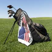 Serviette De Golf Ne brûle pas mon drapeau (Vert)