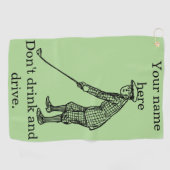 Serviette De Golf "Ne buvez pas et ne conduisez pas" drôle (Horizontal)