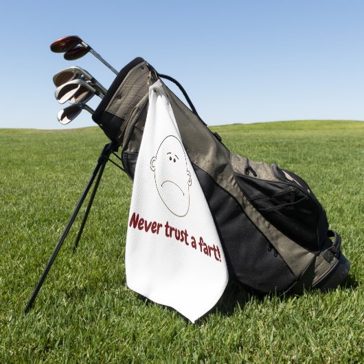 Serviette De Golf Ne Fais Jamais Confiance À Un Panier ! (Vert)