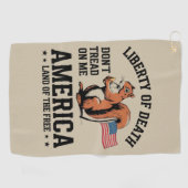 Serviette De Golf Ne me trompez pas Squirrel Liberty Justice (Horizontal)