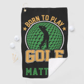 Serviette De Golf Né pour jouer au golf (En situation)