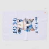 Serviette De Golf Ne regardez pas le chat - adorable chaton bleu (Horizontal)