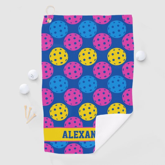 Serviette De Golf 🏐 Neon Dink Dot Pouch (En situation)