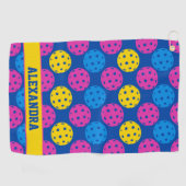 Serviette De Golf 🏐 Neon Dink Dot Pouch (Horizontal)