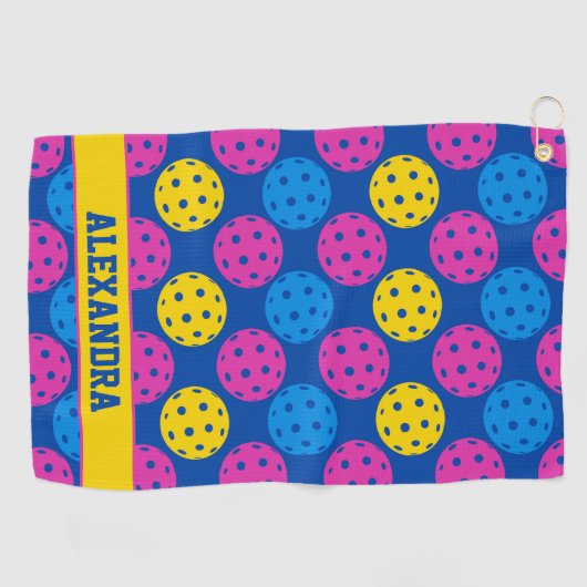 Serviette De Golf 🏐 Neon Dink Dot Pouch (Horizontal)