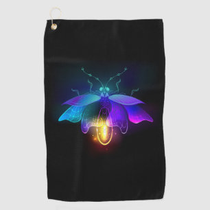 Serviette De Golf Neon Firefly sur noir