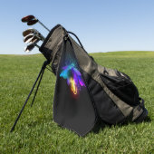 Serviette De Golf Neon Firefly sur noir (Vert)