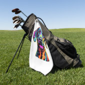 Serviette De Golf Neon Great Dane (Vert)