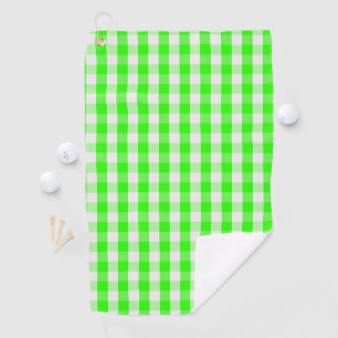 Serviette De Golf Neon Green En vichy Motif par Shirley Taylor