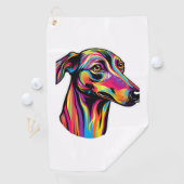 Serviette De Golf Neon Greyhound (En situation)
