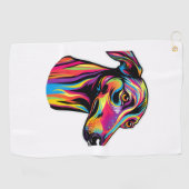 Serviette De Golf Neon Greyhound (Horizontal)