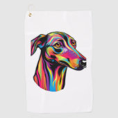 Serviette De Golf Neon Greyhound (Devant)