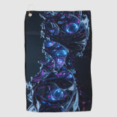 Serviette De Golf Neon Nexus : Structure Techno-Organique Intertissé (Devant)