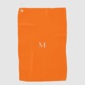 Serviette De Golf néon orange - ajouter du monogramme (Devant)