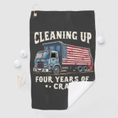 Serviette De Golf Nettoyer vos 4 ans Trump Garbage Inaguration (En situation)