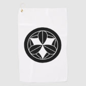 Serviette De Golf Neuf feuilles en bambou en cercle (Devant)