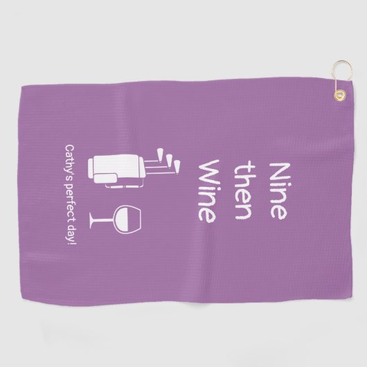 Serviette De Golf Neuf puis vin (Horizontal)