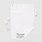 Serviette De Golf Neutral Monogram | Modern Minimalist Golf Style (En situation)