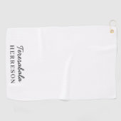 Serviette De Golf Neutral Monogram | Modern Minimalist Golf Style (Horizontal)