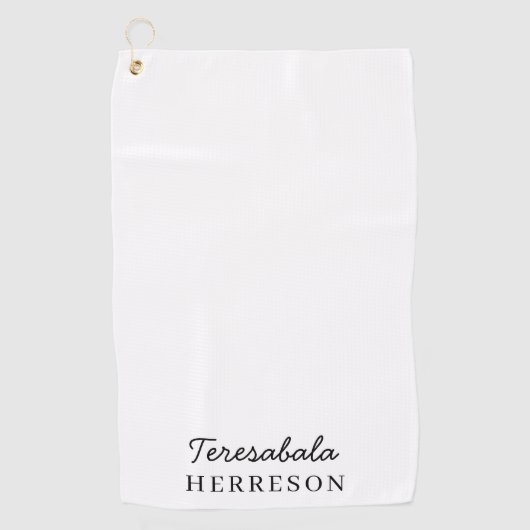 Serviette De Golf Neutral Monogram | Modern Minimalist Golf Style (Devant)