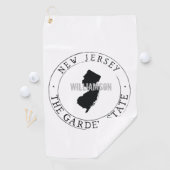 Serviette De Golf New Jersey Golf Towel State Personnalisé (En situation)