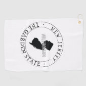 Serviette De Golf New Jersey Golf Towel State Personnalisé (Horizontal)